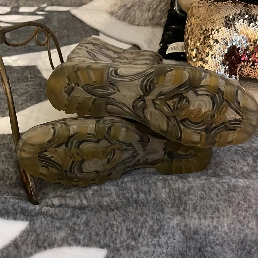 EUC /vintage COACH POPPY rubber logo cc RAINBOOTS y2k